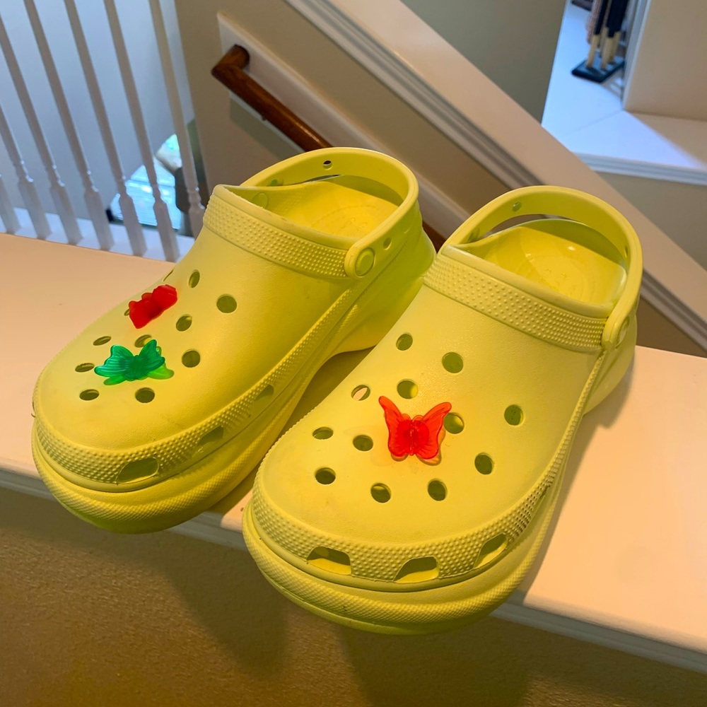 Green Platform Crocs - image 1